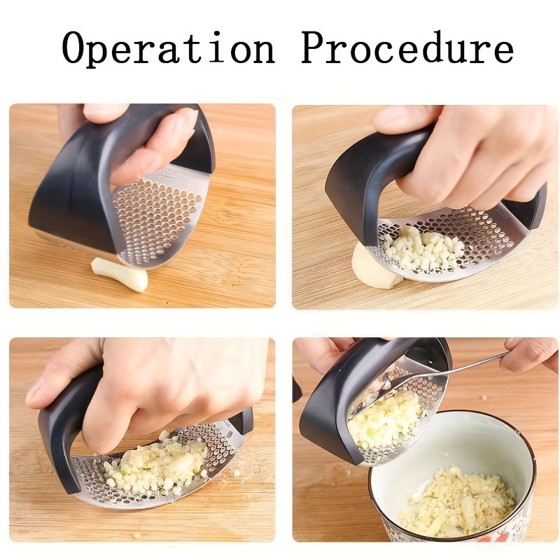 dropship 1pc, Stainless Steel Garlic Press, Manual Garlic Mashing Artifact, Kitchen Multi-functional Household Pat Garlic Pressing Garlic Mud Squeeze Garlic Tool, Garlic Pressing Artifact