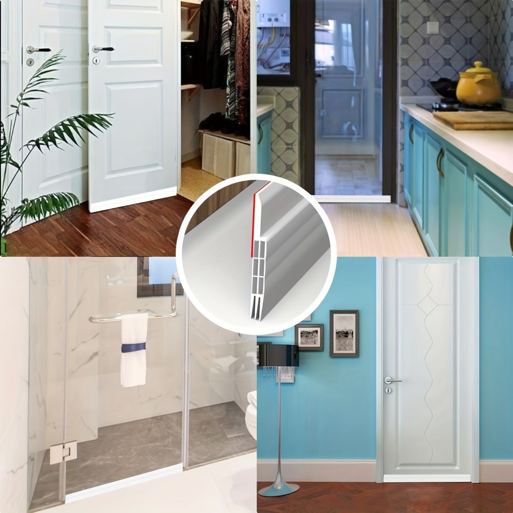 dropship 1pc Door Draft Stopper Door Sweep For Exterior & Interior Doors,Door Bottom Seal Dust And Noise Insulation Weather Stripping Draft Guard Insulator
