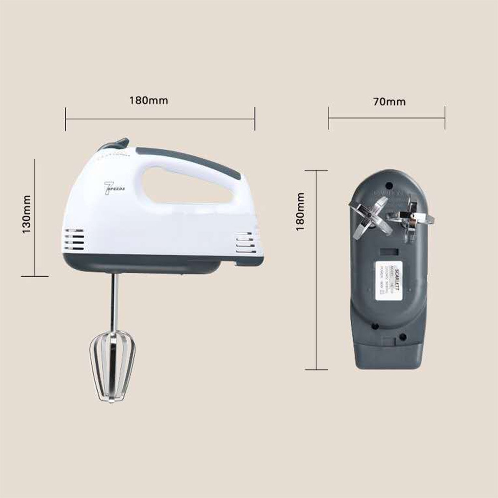 dropship Multifunctional 7 Speed Mini Mixer Electric Food Blender Handheld Mixer Egg Beater Automatic Cream Food Cake Baking Dough Mixer