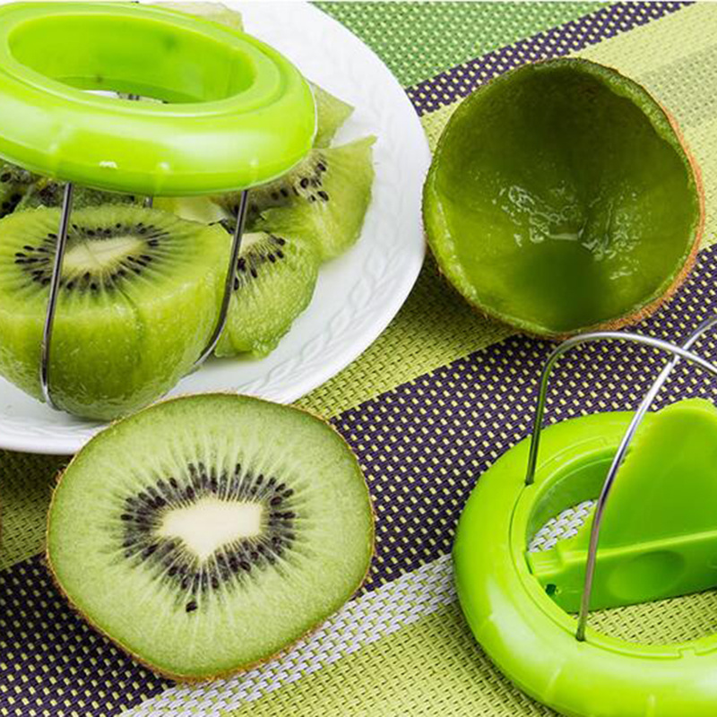 dropship Fast Fruit Kiwi Cutter Peeler Slicer Kitchen Gadgets Stainless Steel Kiwi Peeling Tools Kitchen Fruit Salad Kitchen Accessories