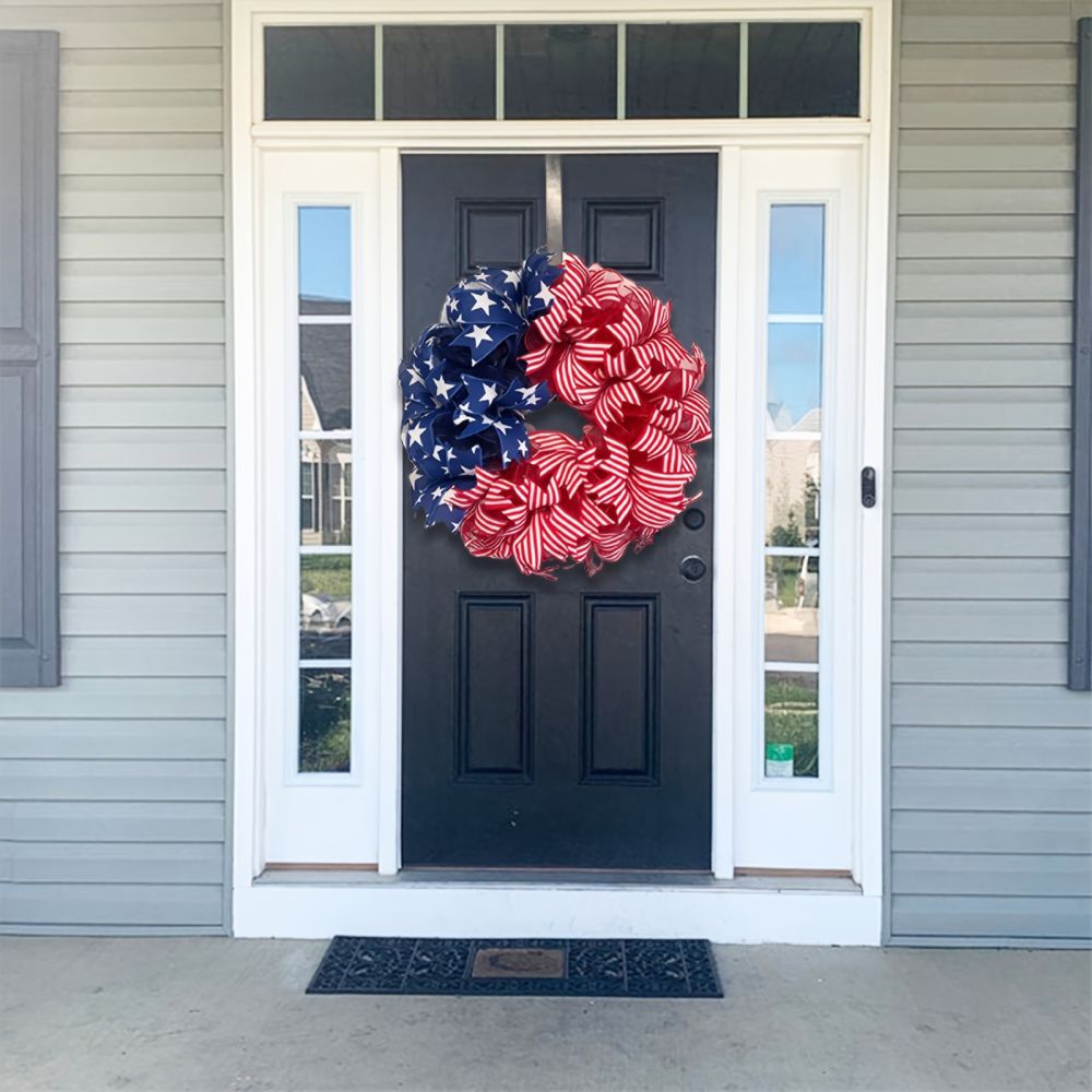 dropship American National Day Independence Day President's Day Wreath Door Hanging Decoration
