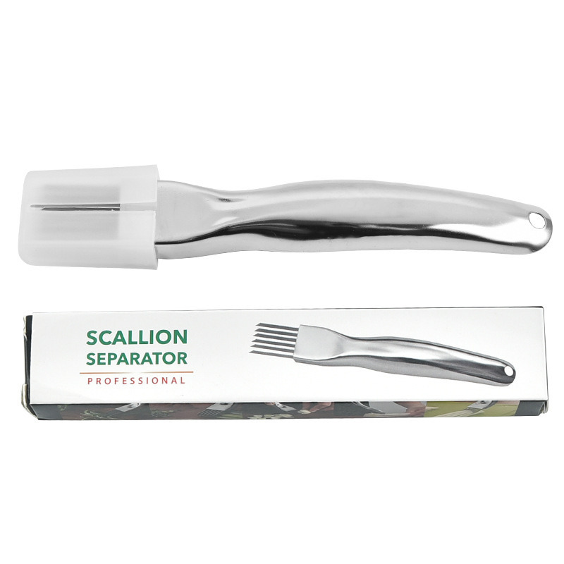 dropship 304 Stainless Steel Onion Cutter; Kitchen Accessory; Chopping Green Onion; Veggie Chopper; Multifunctional Scallion Cutter