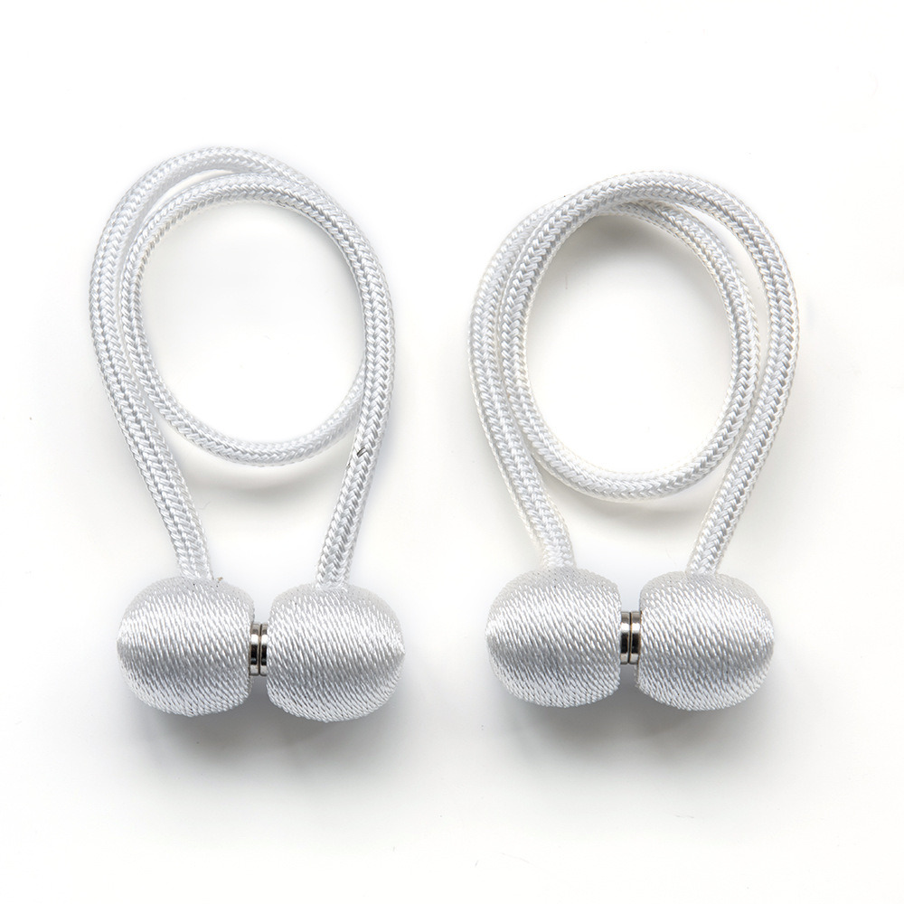 dropship 2Pcs Magnetic Curtain Ball Rods Accessoires Backs Holdbacks Buckle Clips Hook Holder Home Decor Tiebacks Tie Rope Accessory