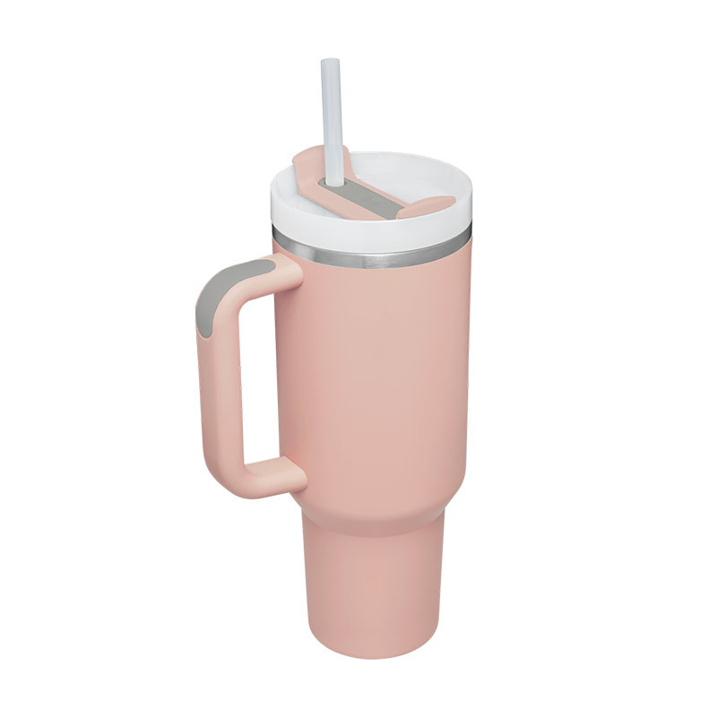 dropship 1200ml Stainless Steel Mug Coffee Cup Thermal Travel Car Auto Mugs Thermos 40 Oz Tumbler with Handle Straw Cup Drinkware New In