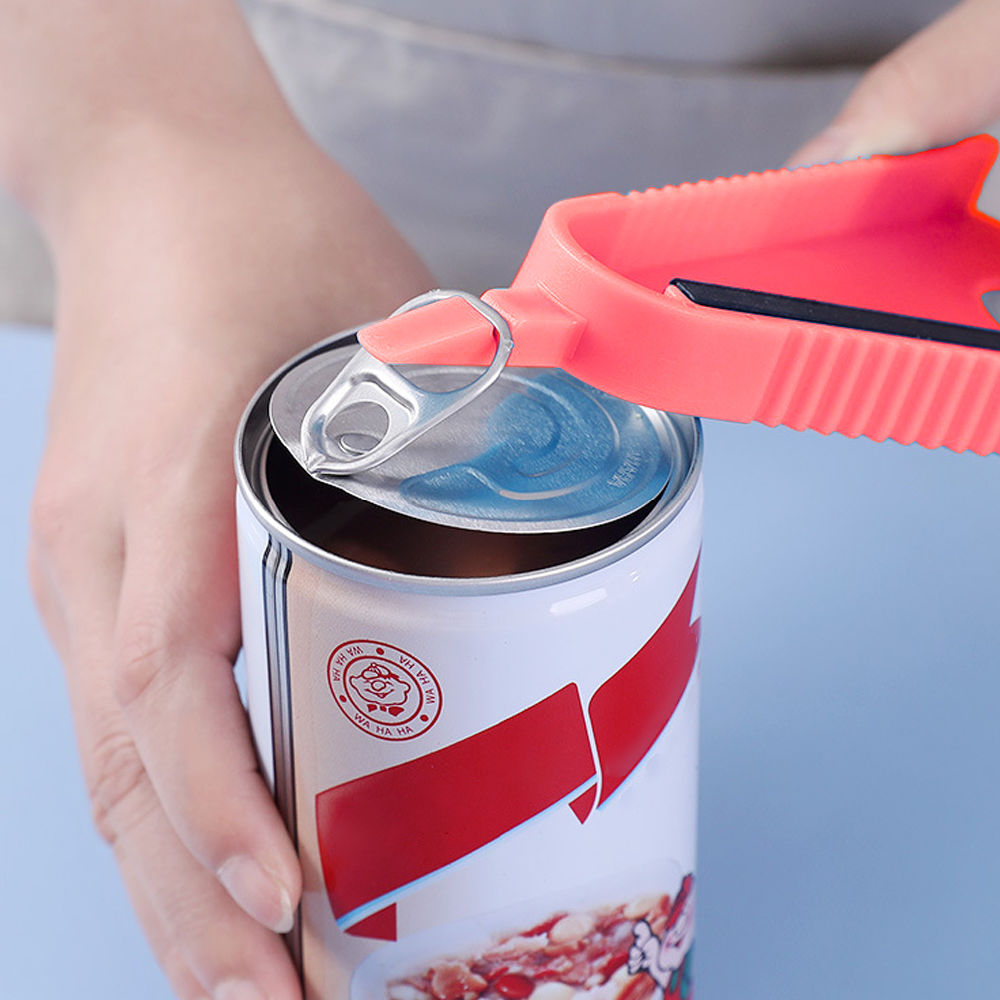 dropship Multi Function Can Opener Non Slip Handle Multi-function Bottle Opener Portable Twist Off Lid Quick Opening for Children Elderly