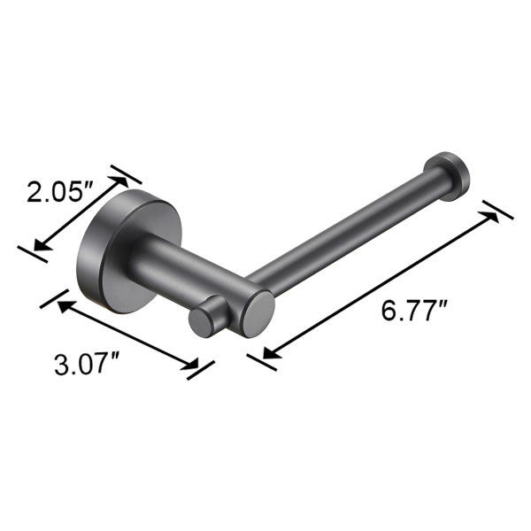 dropship Toilet Paper Holder Gun Grey Thicken Space Aluminum Toilet Roll Holder for Bathroom; Kitchen; Washroom Wall Mount