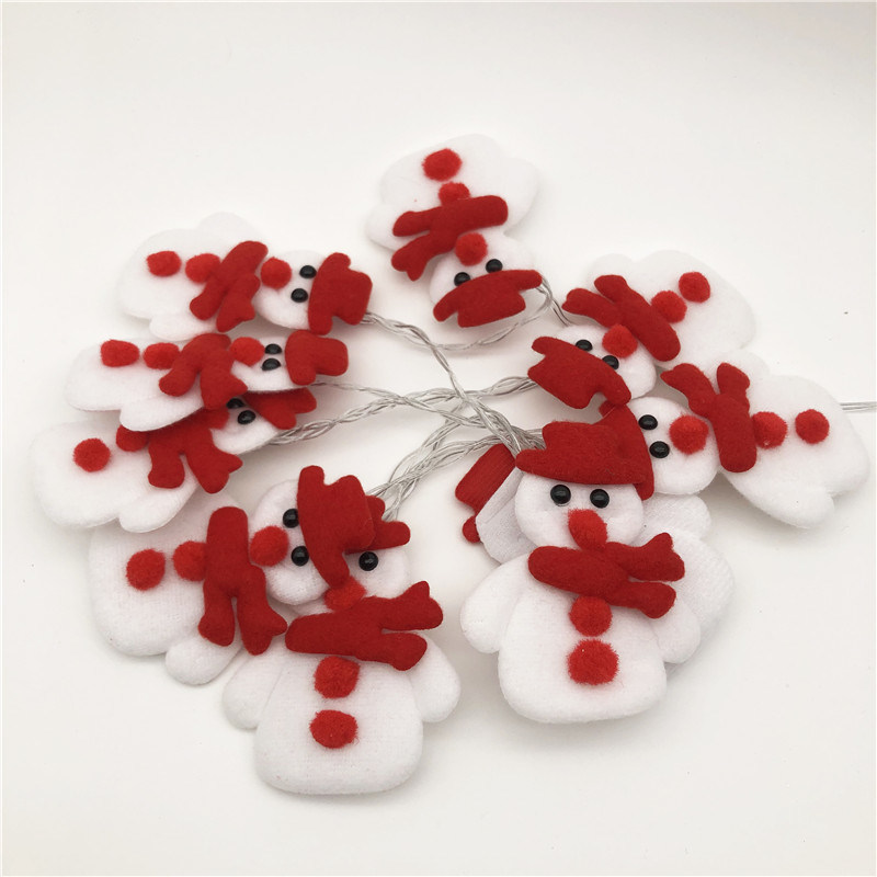 dropship 1.6M 10LED Santa Claus Snowflake Elk LED Light String Christmas Decoration 2021 Christmas Ornament New Year Xmas Gift Supplies