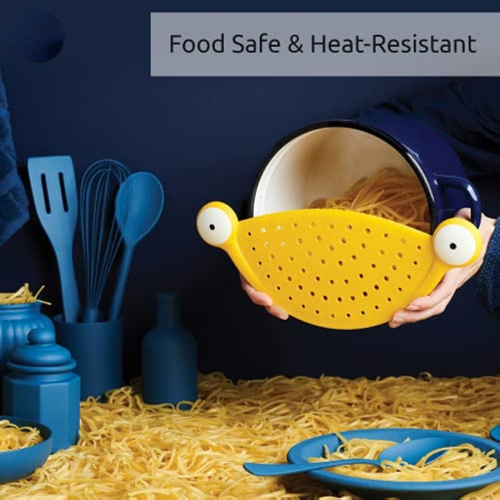 dropship 1pc Pasta Strainer - Cute Monster Eye Design - BPA Free Food Strainer For Kitchen - Noodle And Pot Strainer Kitchen Accessory Gift