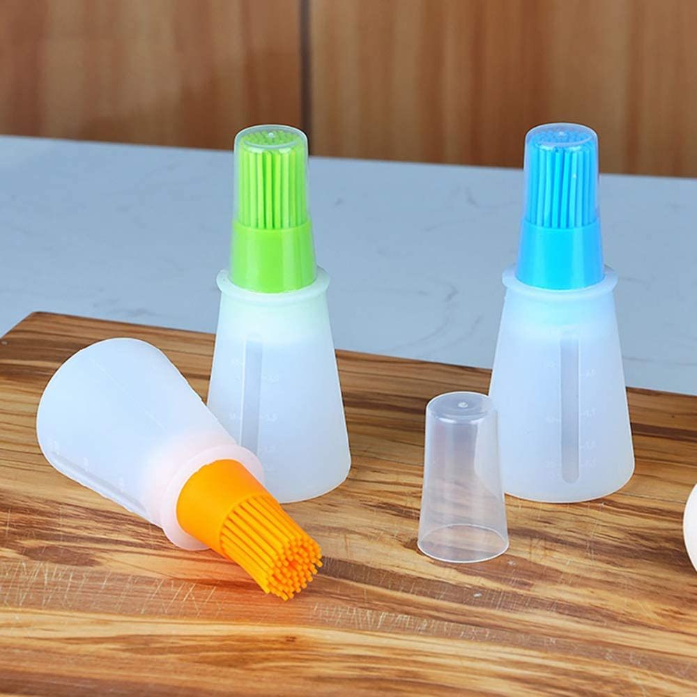 dropship Silicone Flat-bottomed Barbecue Oil Bottle Brush BBQ Brushes
