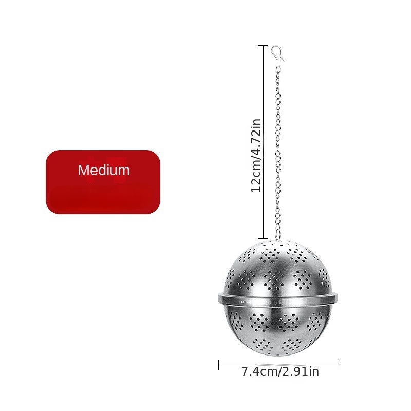 dropship 1pc 304 Stainless Steel Seasoning Ball; Thickened Ball Tea Strainer; Spice Filter; Kitchen Gadget
