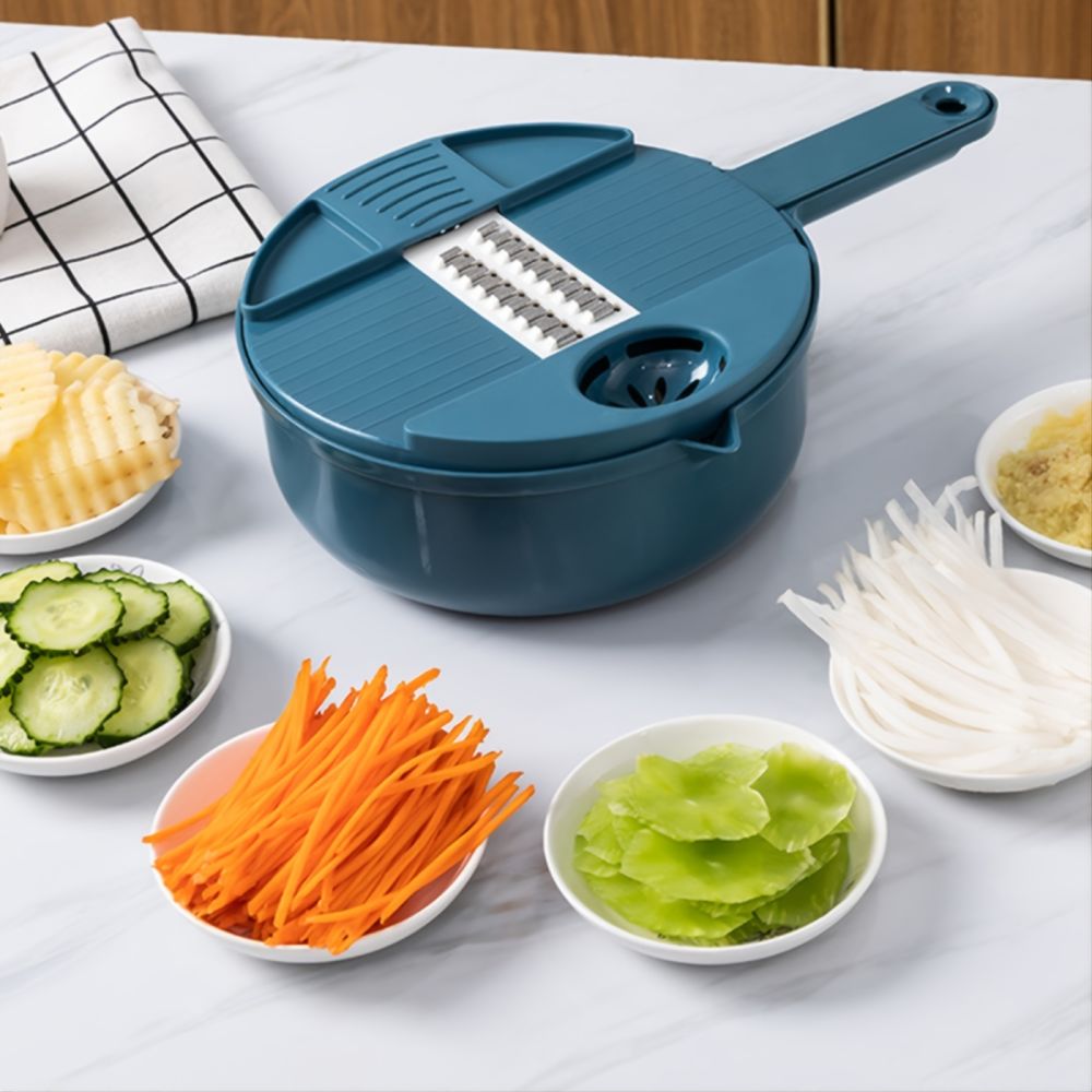 dropship 1pc Multifunctional Vegetable Cutter, Potato Shredded Grater, 3 Blades Or 6 Blades For Choose 11in*7.2in
