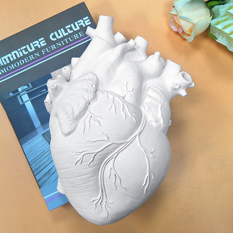 dropship Vase In The Shape Of Human Heart; Home Decoration; Desktop Art Craft Ornament; Exquisite And High-end Indoor Vase; Organ Design Flower Container