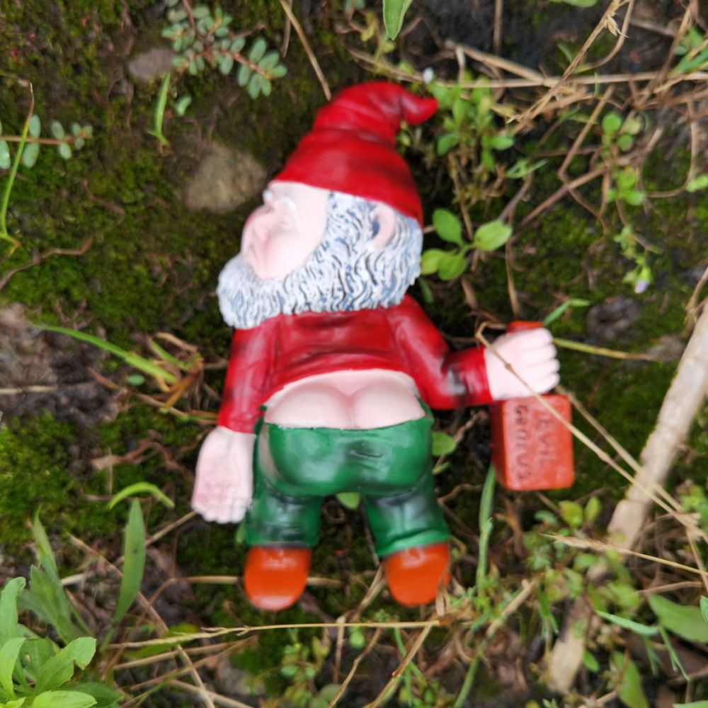 dropship 1pc Drunken Garden Gnome Statue; 5.91inch Resin Garden Gnome Crafts; Garden Decoration; Creative Garden Statue Decor; Weatherproof Funny Garden Gnome Ornament For Outdoor Indoor