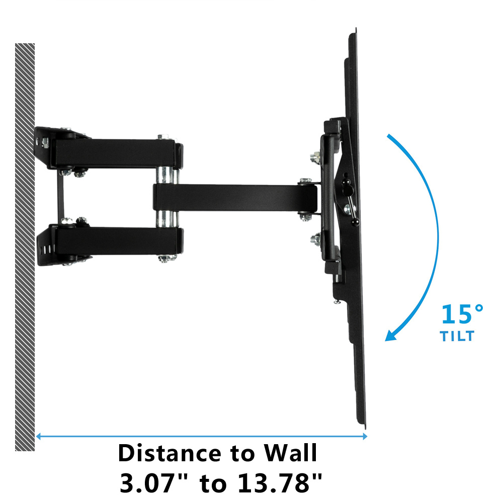 dropship LEADZM TMDS-204 32"-70" 110Lbs VESA600*400 Full Motion TV Wall Mount Tilt Range 0-15° YF