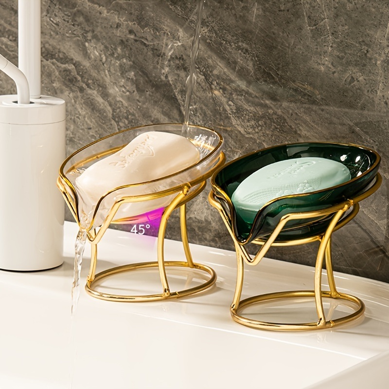 dropship 1pc, Soap Box Household Drain Soap Box Creative No-punch Storage Shelf Soap Dish Bathroom Accessories