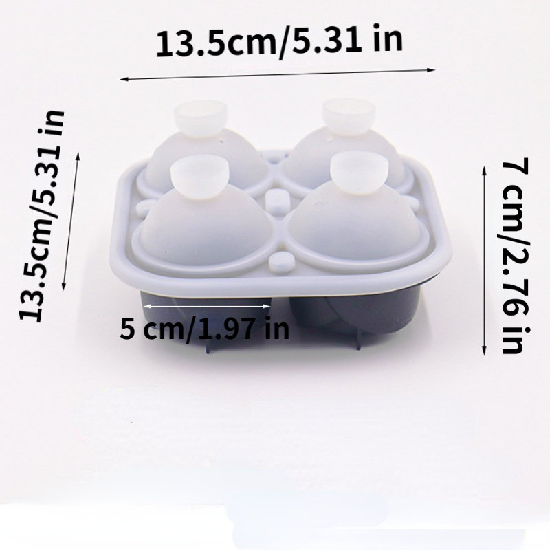 dropship 1pc Rose Ice Cube Mold Tray; Silicone 4-Cell Ice Cube Mold For Whiskey Cocktail Refrigerator Kitchen Utensils
