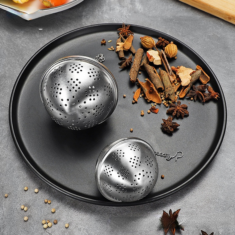 dropship 1pc 304 Stainless Steel Seasoning Ball; Thickened Ball Tea Strainer; Spice Filter; Kitchen Gadget