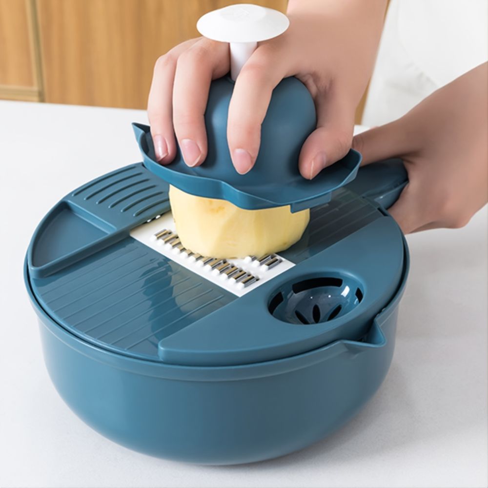 dropship 1pc Multifunctional Vegetable Cutter, Potato Shredded Grater, 3 Blades Or 6 Blades For Choose 11in*7.2in