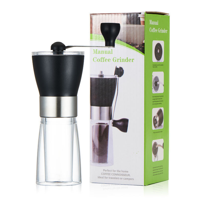 dropship Handheld Coffee Grinder Mill with Ceramic Burrs Manual Grinder for Coffee, Tea, Herbs and Spices