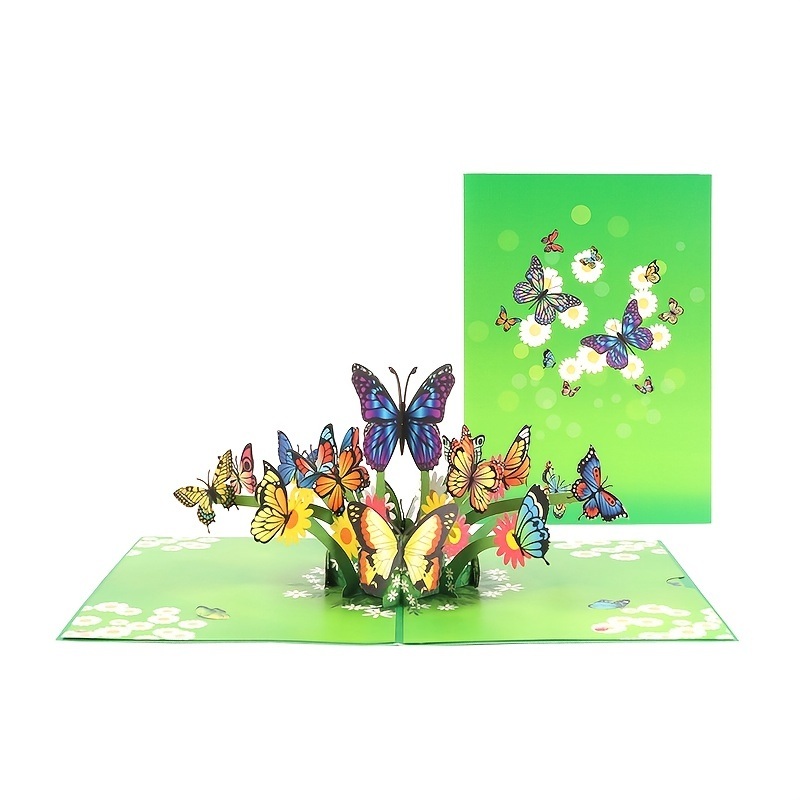 dropship 2pcs 3D Butterfly Greeting Card for mother's day; gifts for mom and wife