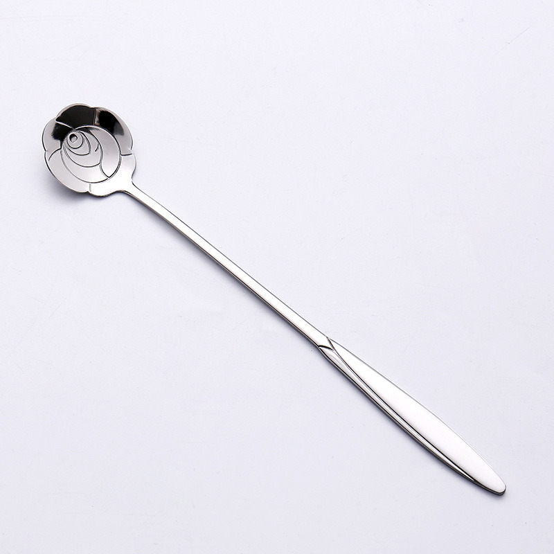 dropship 4pcs/set Coffee Scoop; Ice Cream Dessert Scoop; Stainless Steel Long Handle Mug Stirring Spoon