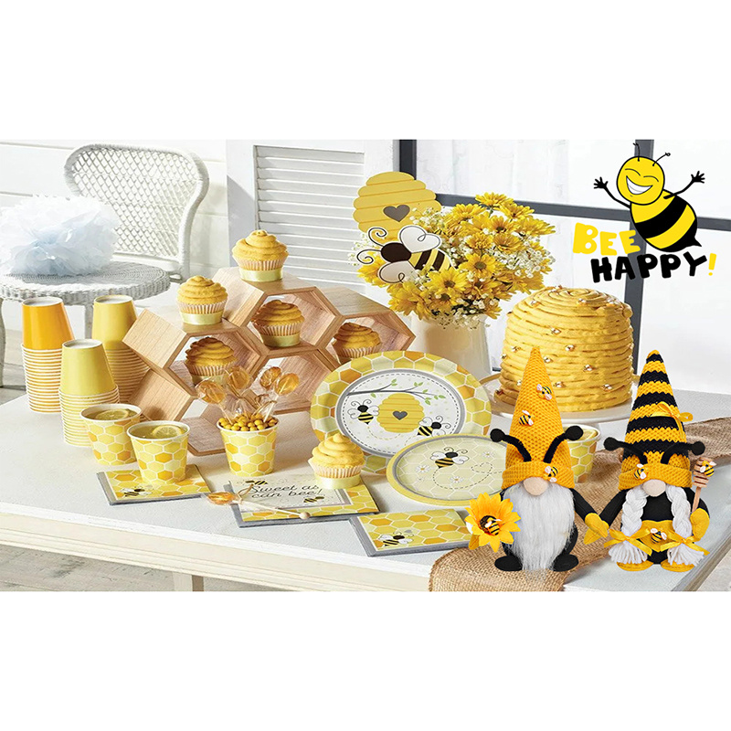 dropship Bumble Bee Gnome Plush Mr and Mrs Honeybee Spring Gnomes Plushie Ornaments