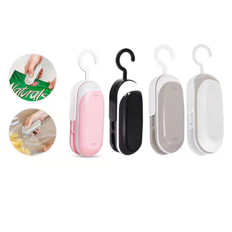 dropship 1pc; Mini Portable Sealer; Home Sealer; Heat Sealer Hand Press Sealing Clip; Battery Not Included