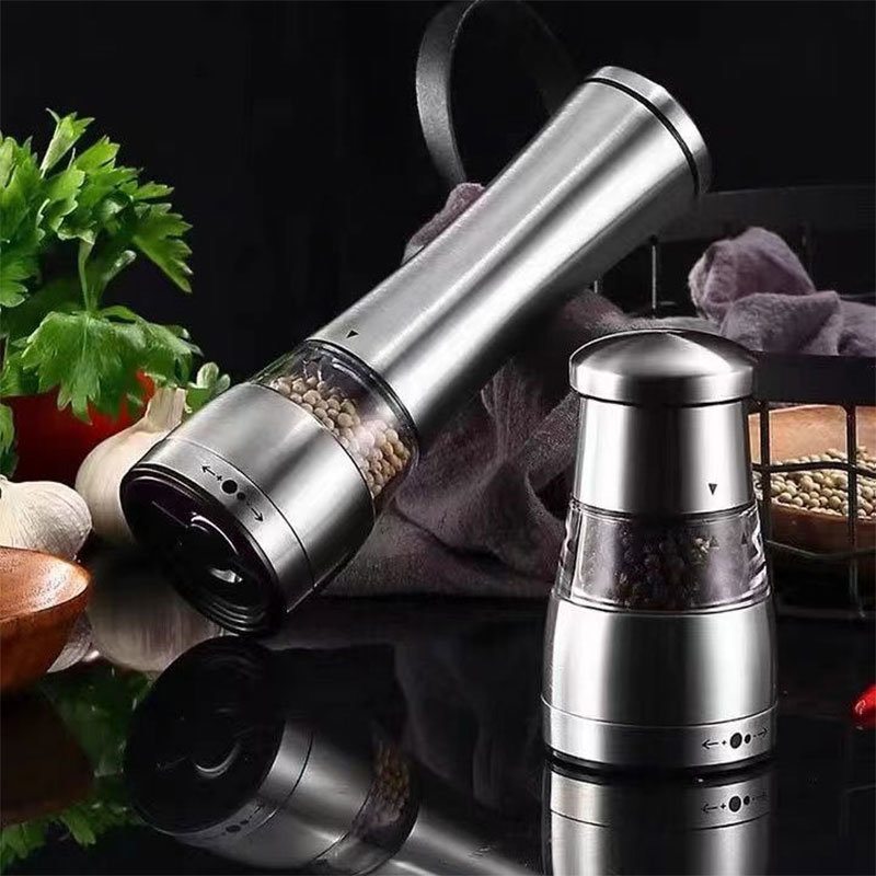 dropship Multi Functional Manual Pepper Mill Convenient Stainless Steel Grinding Bottle Black Pepper Adjustable Grinder Condiment Tool