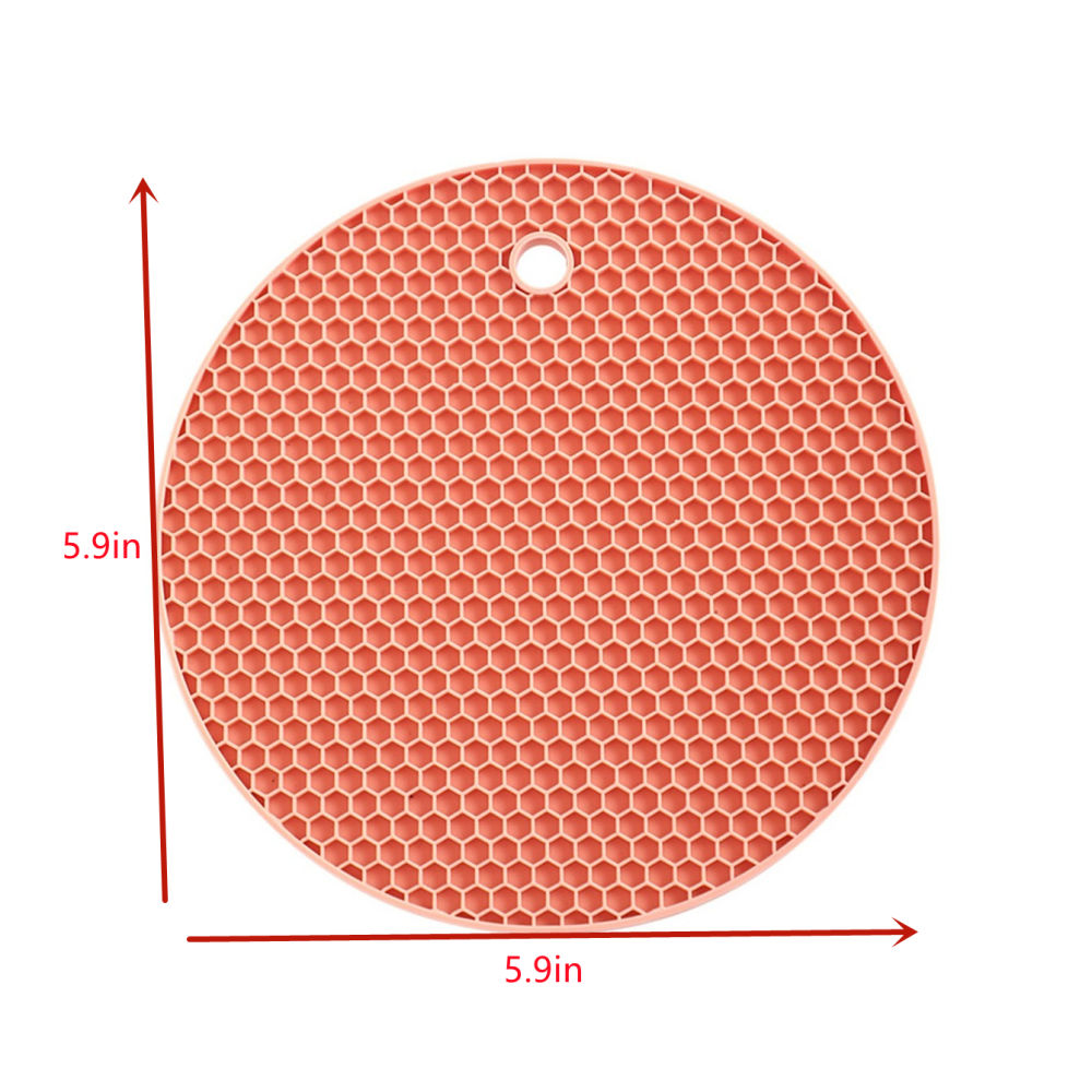dropship 1pc/4pcs Random Honeycomb Shaped Mat; 6.7inch; Non-slip Dining Table Mat; Insulated Kitchen Mat