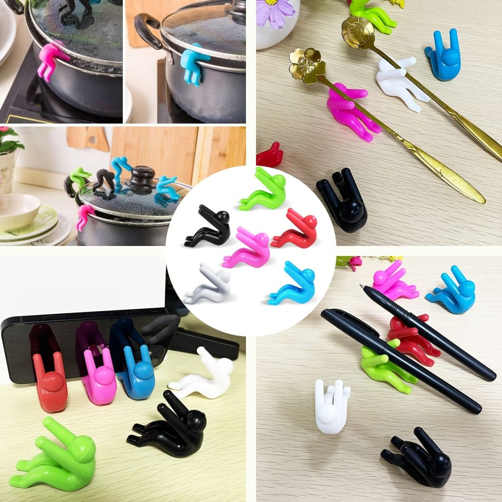 dropship 2pcs Pot Lid Lifter; Pot Lid Holder That Keeps Pot From Boiling Over; Kitchen Tools Lid Stand Heat Resistant Holder Keep The Lid Open; Great Cooking Helpers And Decoration