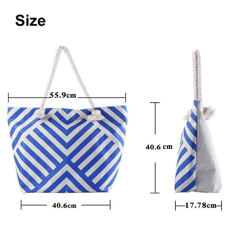 dropship Summer Bag Bohemian Multifunctional Waterproof Beach Bag Swimsuit Storage Wash Bag Portable Women's Tote Bag With Zipper