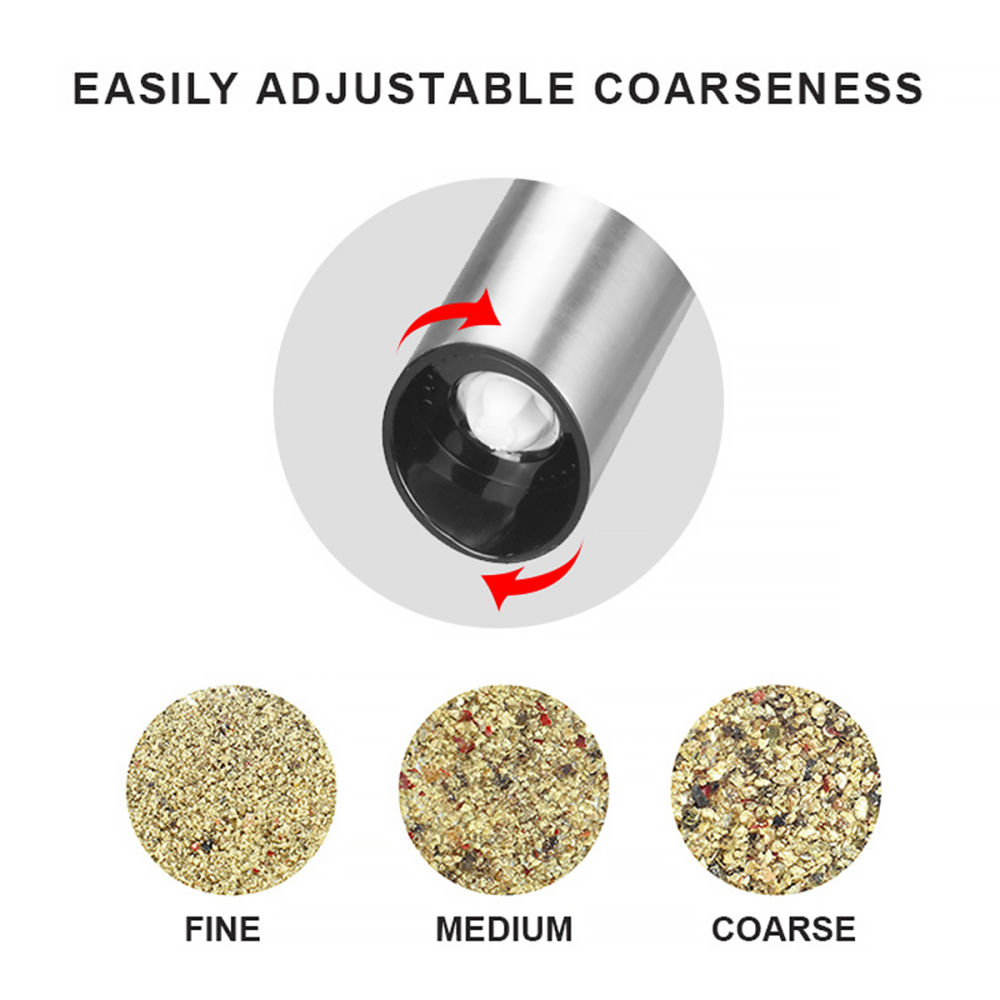 dropship Electric Pepper Grinder 3W Handheld Automatic Pepper Mill USB Charging Pepper and Salt Grinder Electric Spice Grinder with