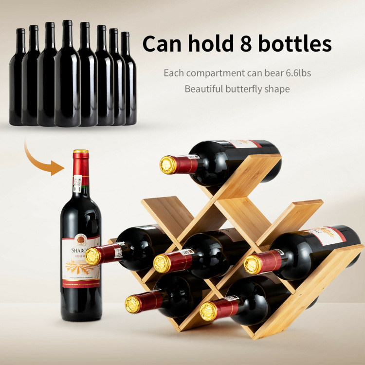 dropship Kitchen Natural Bamboo Products Wine Rack Display Storage Holder Shelf