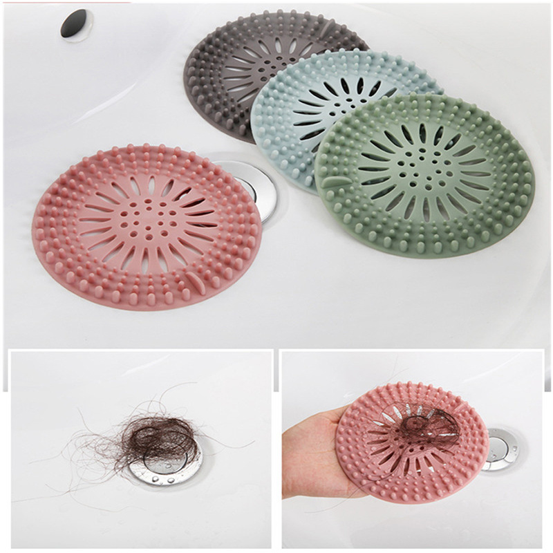 dropship Bathroom Hair Sink Filter Floor Drain Strainer Water Hair Stopper Bath Catcher Shower Cover Clog Kitchen Sink Anti-blocking