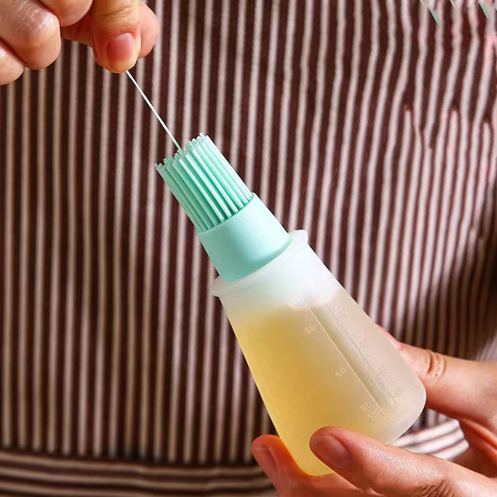 dropship Silicone Flat-bottomed Barbecue Oil Bottle Brush BBQ Brushes