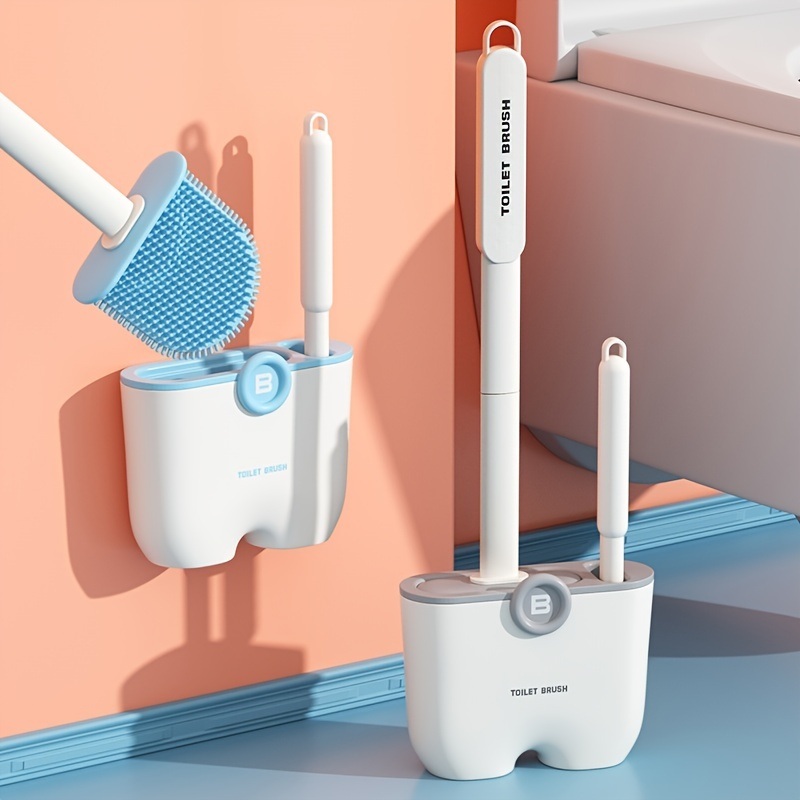 dropship 1pc Toilet Brush; Household No Dead Angle Cleaning Brush; Toilet Long Handle Detachable 14.96"x5.19"