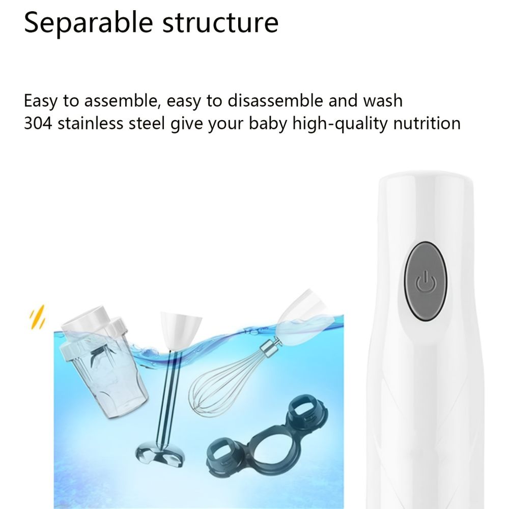 dropship Electric Stirring Rod; Multifunctional Household Small Hand-Held Cooking Machine; Immersion Food Mixer; Food Supplement Machine; Kitchen Tools; For Ground Meat; Grinding