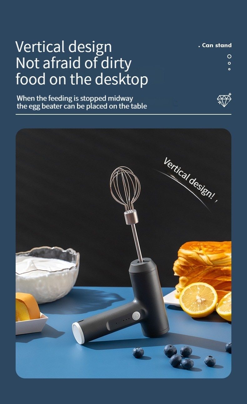 dropship Wireless Electric Food Mixer Portable 3 Speeds Egg Beater Baking Dough Cake Cream Mixer Kitchen Tools