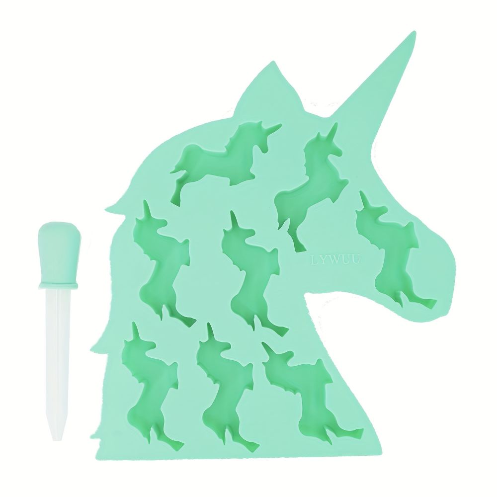 dropship 1pc Unicorn Silicone Ice Cube Molds And Tray Chocolate Candy Soap Jelly Cookie Gummy Wax Resin