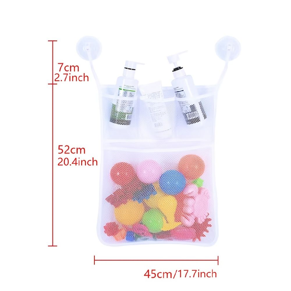 dropship 1pc Bathtub Toy Organizer, Shower Toy Organizer, Bath Toy Bin, Toys Holder For Bathtub, Hanging Bath Toy Organizer Hammock, Bath Tub Organizer, Bathroom Storage Caddy Mesh Net Bathtub Toys Organizer
