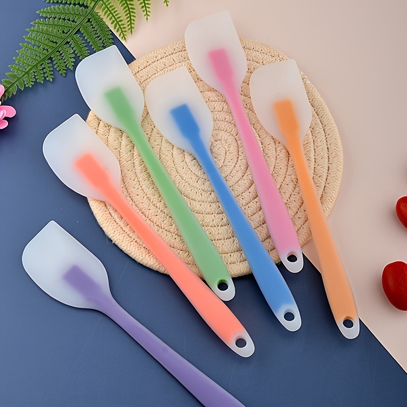 dropship 3pcs 1.57"x8.26" Translucent All-in-One Silicone Scraper; Cream Scraper