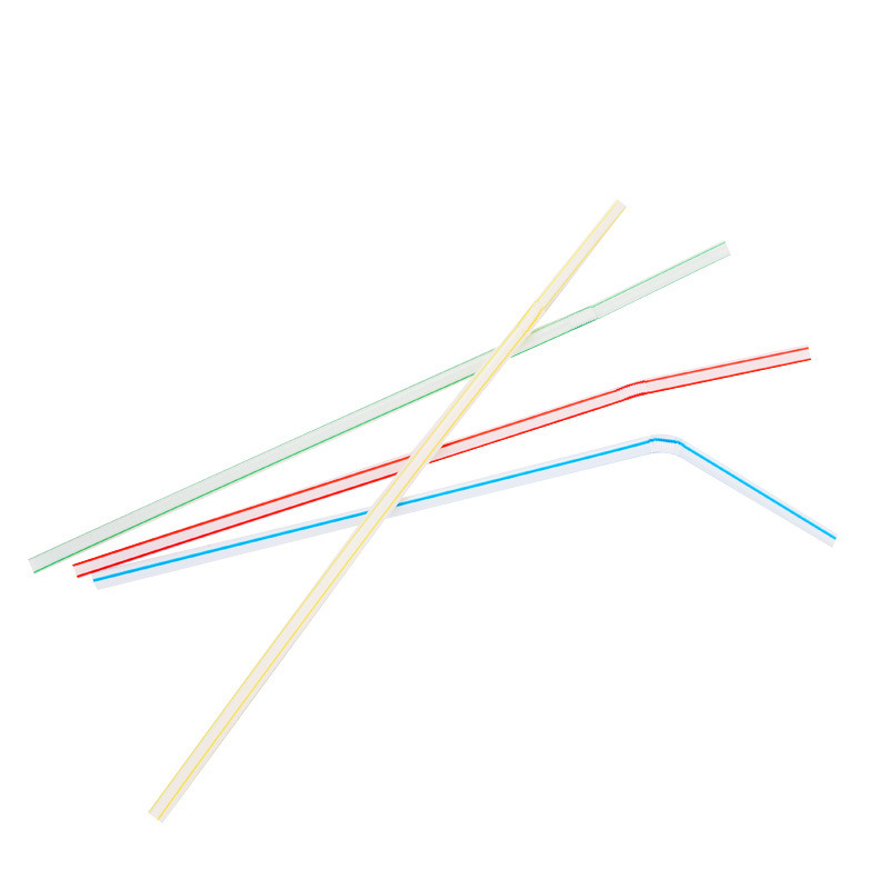 dropship 100pcs Disposable Colorful Elbow Plastic Straw; Lengthened; Bendable; Juice Milk Tea Straw