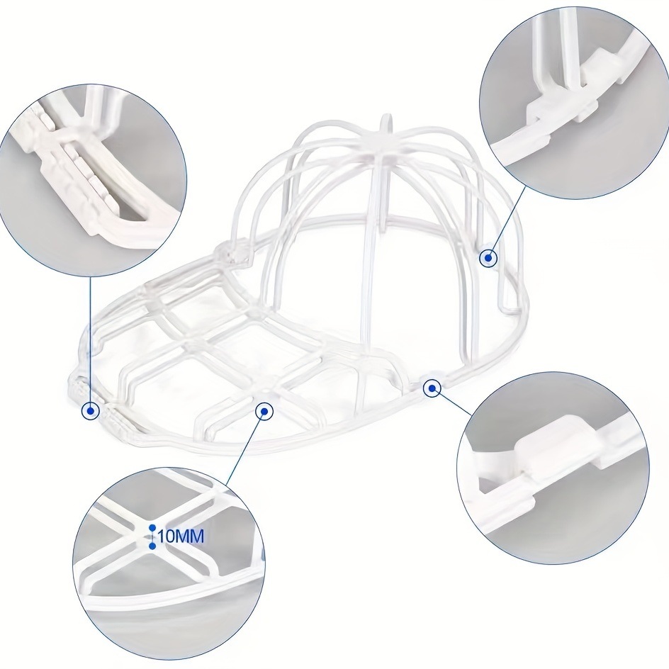 dropship Hat Washer For Washing Machine; 1pc Hat Washer; Anti-Deformation Protective Frame; Baseball Hat Cleaner Cap Washer; Washing Cap Protector