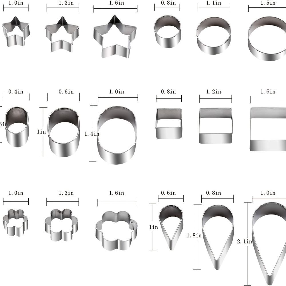 dropship 30pcs Mini Cookie Cutter Mold; Biscuit Mold; Fruit Cutting Mold; DIY Kitchen Tools