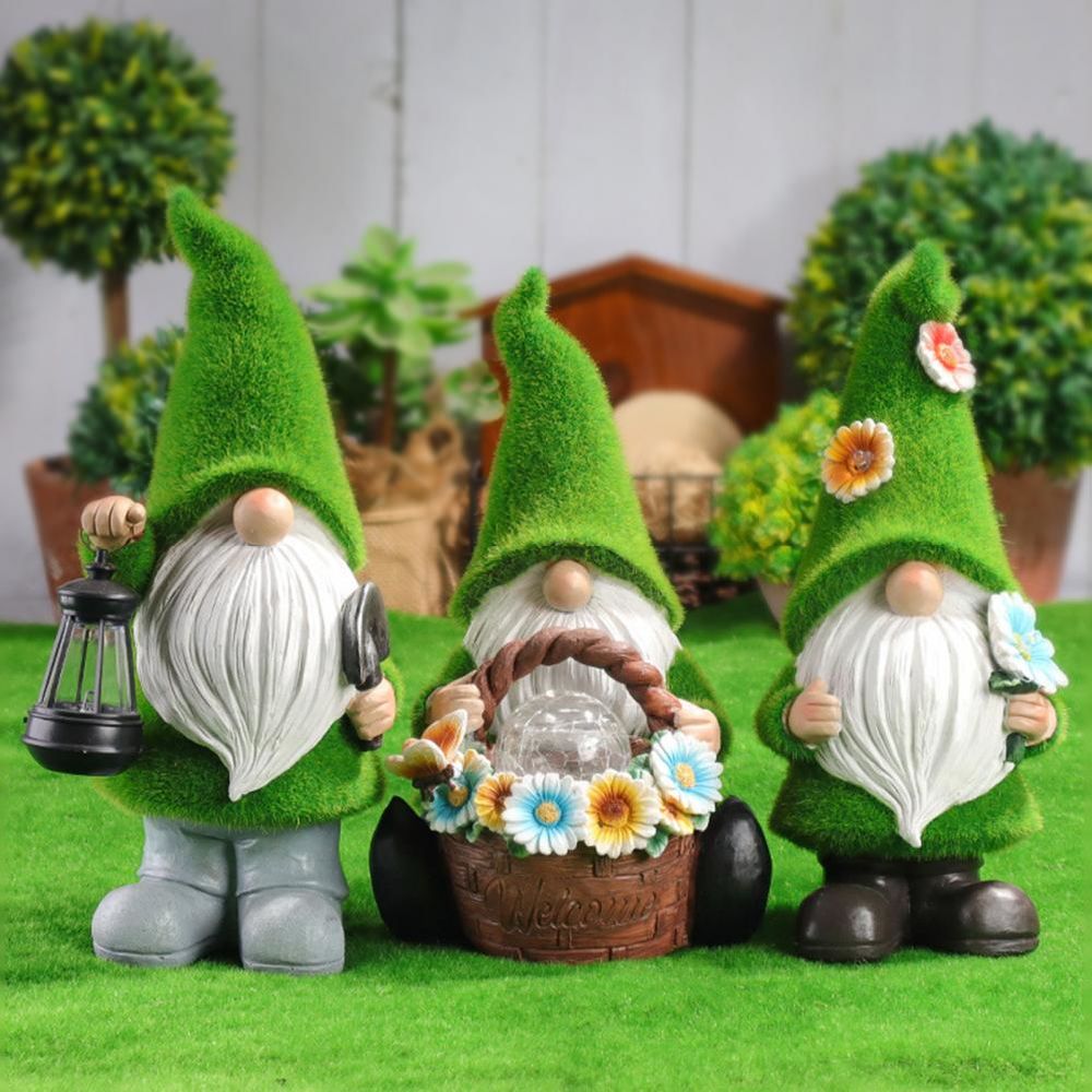 dropship Gnome Night Solar Light Flower Decor Dimming Built-in Photoreceptor System Automatic Garden Decoration Fairy Desk Solar Light