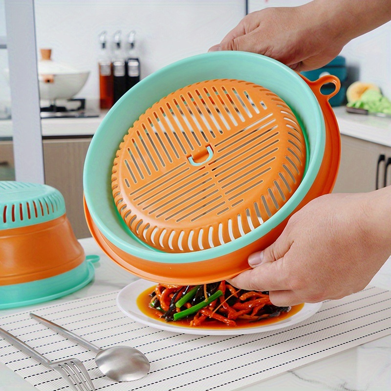 dropship 1pc Anti-fly Vegetable Cover; Folding Table Cover Leftovers Food Cover Household Dust Umbrella Anti-mosquito Leftovers Kitchen Supplies