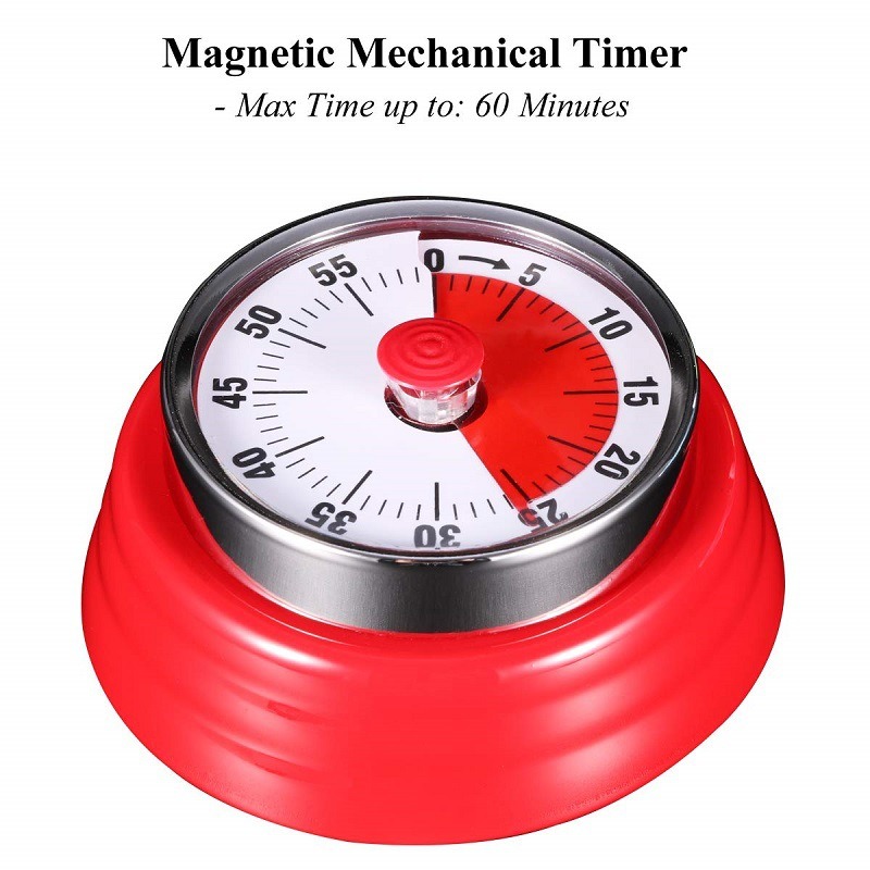 dropship Kitchen Timer Stainless Steel Mechanical Reminder Countdown with Magnet Cooking Teaching Multifunctional Baking Reminder