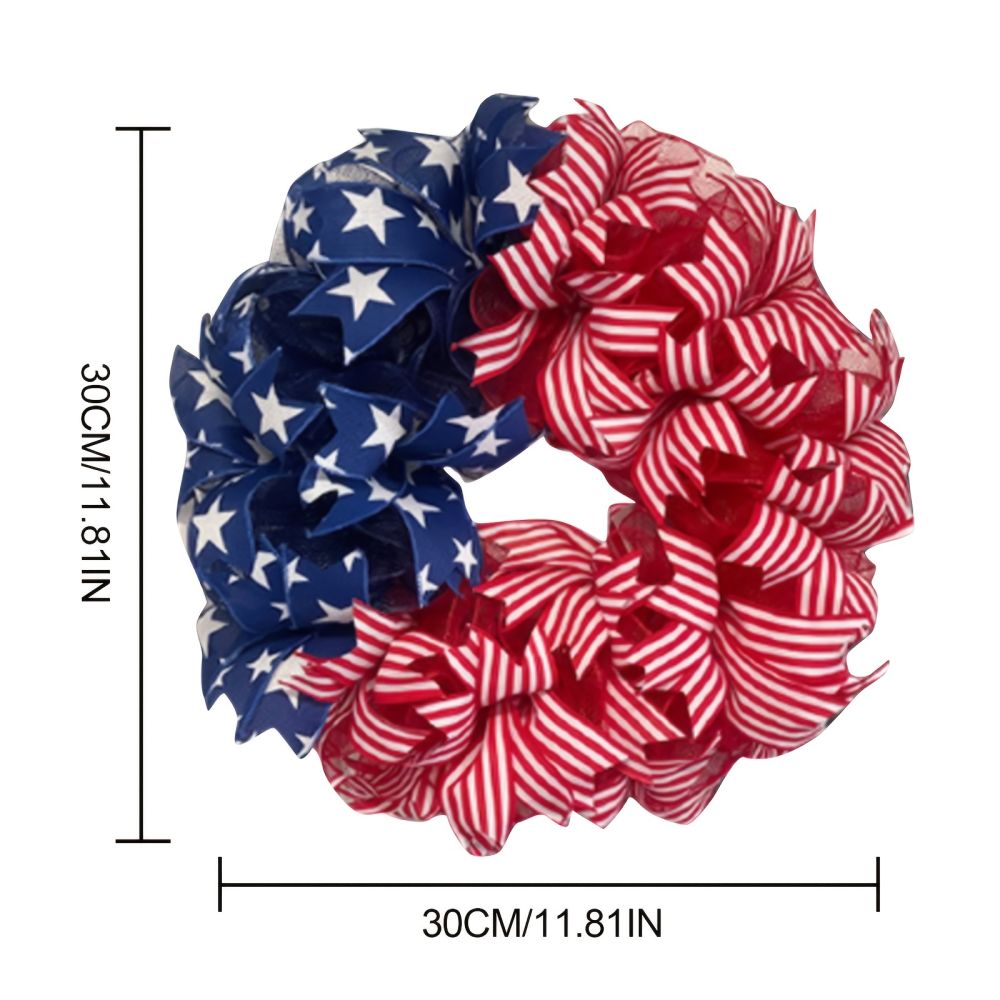 dropship American National Day Independence Day President's Day Wreath Door Hanging Decoration