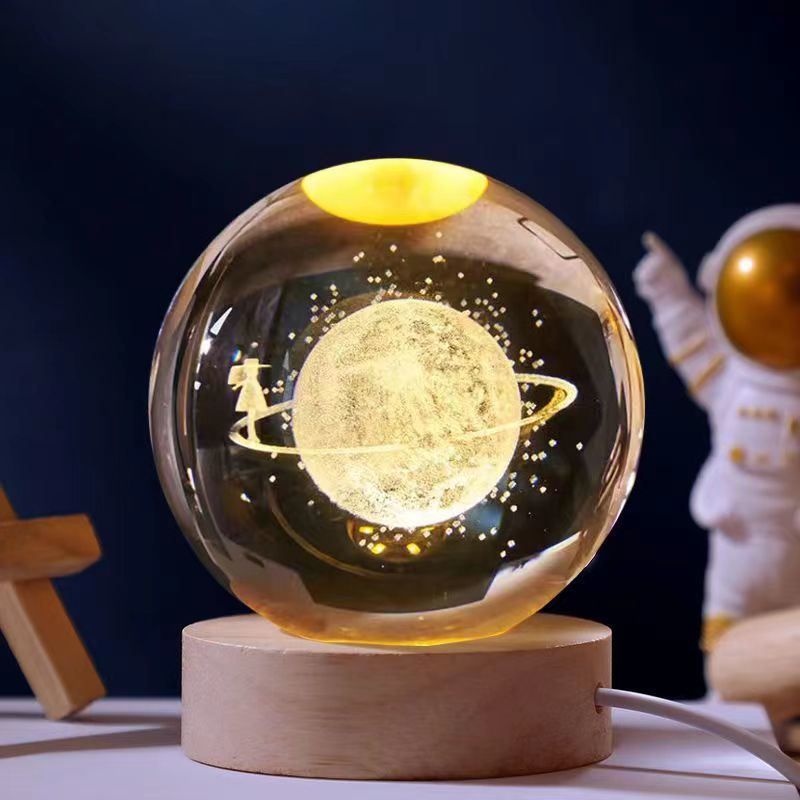 dropship 1pc Creative Crystal Ball Decoration, Desktop Night Light, Bedroom Night Light Valentine's Day Gifts Birthday Gifts