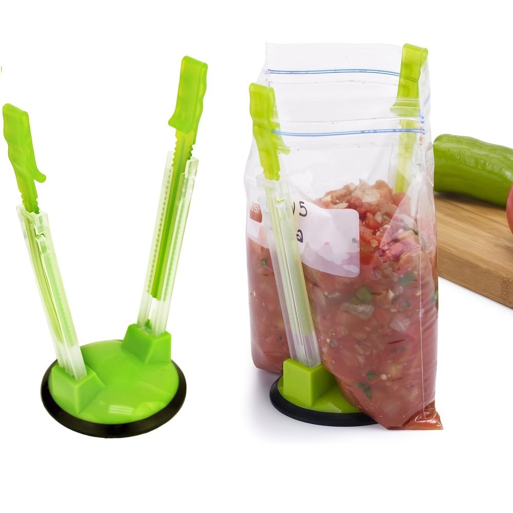 dropship 1pc Baggy Rack Holder For Food Prep Bag/Plastic Freezer Bag/Ziplock Bag Holder Stand, Meal Planning/prep Bag Holders